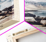 Kearvaig, Scotland Watercolor Print, Vacation Gift, Scotland Wall Art, Beach Painting, Beach Decor, Large Wall Art, Wood Frame Art