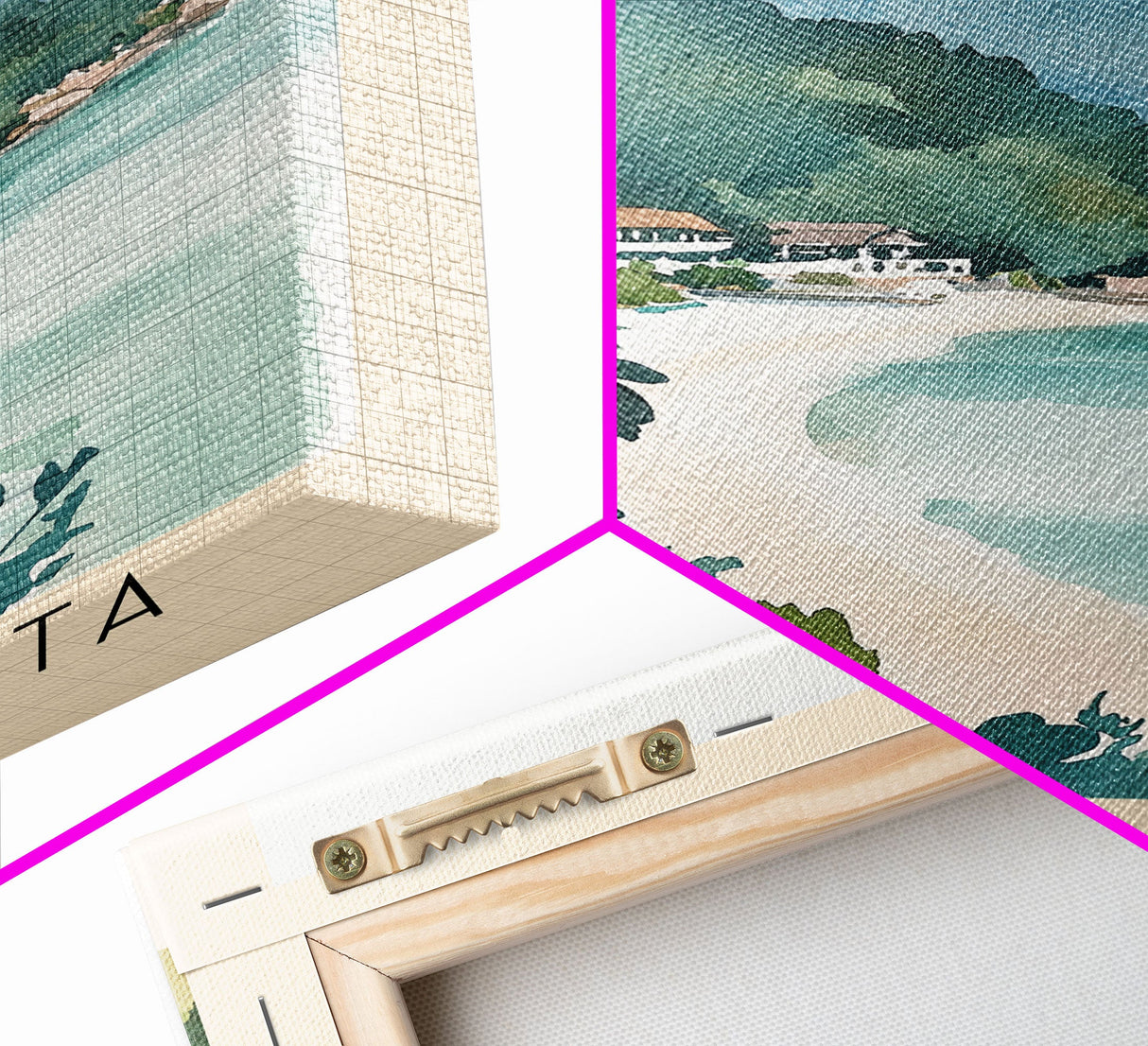 Koh Lanta, Thailand Watercolor Print, Vacation Gift, Thailand Wall Art, Beach Painting, Beach Decor, Large Wall Art, Wood Frame Art