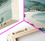 Koh Lanta, Thailand Watercolor Print, Vacation Gift, Thailand Wall Art, Beach Painting, Beach Decor, Large Wall Art, Wood Frame Art