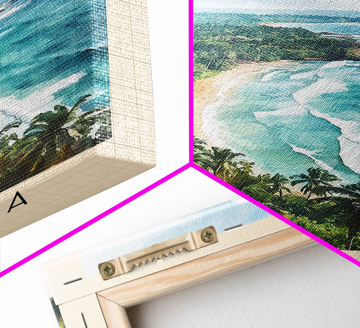 Kosgada, Sri Lanka Watercolor Print, Vacation Gift, Sri Lanka Wall Art, Beach Painting, Beach Decor, Large Wall Art, Wood Frame Art