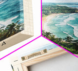 Kosgada, Sri Lanka Watercolor Print, Vacation Gift, Sri Lanka Wall Art, Beach Painting, Beach Decor, Large Wall Art, Wood Frame Art