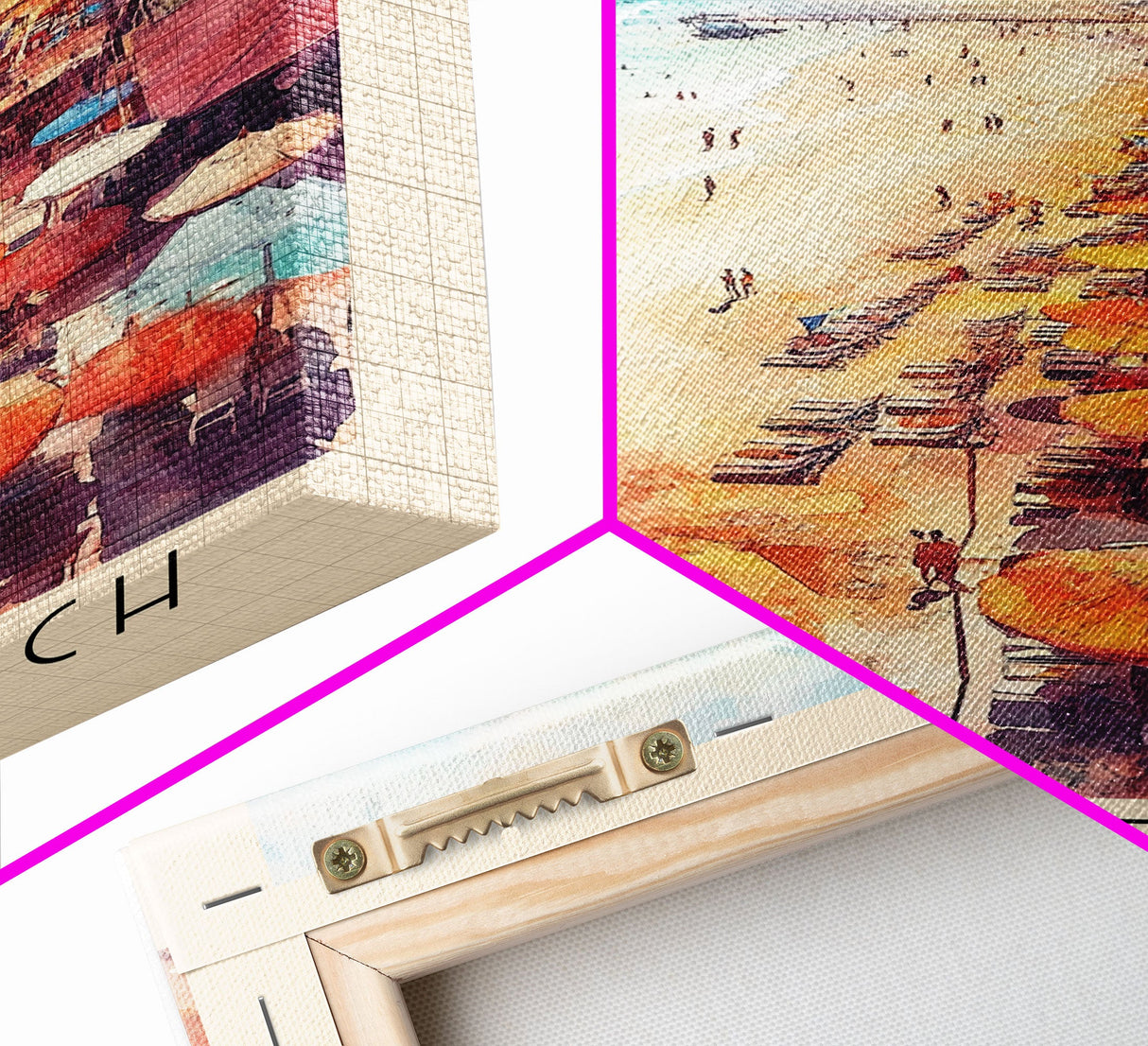 Kuta Beach, Indonesia Watercolor Print, Vacation Gift, Indonesia Wall Art, Beach Painting, Beach Decor, Large Wall Art, Wood Frame Art