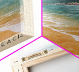 Middle Bay Beach, Hong Kong Watercolor Print, Vacation Gift, Hong Kong Wall Art, Beach Painting, Beach Decor, Large Wall Art, Wood Frame Art