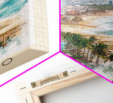 Palomino, Puerto Rico Watercolor Beach Print, Vacation Gift, Puerto Rico Wall Art, Beach Painting, Beach Decor, Beach Painting