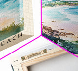 Paynes Bay Beach, Barbados Watercolor Print, Vacation Gift, Barbados Wall Art, Beach Painting, Beach Decor, Large Wall Art, Wood Frame Art