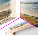 Sennen Cove, United Kingdom Watercolor Beach Print, Vacation Gift, United Kingdom Wall Art, Beach Painting, Beach Decor, Beach Painting