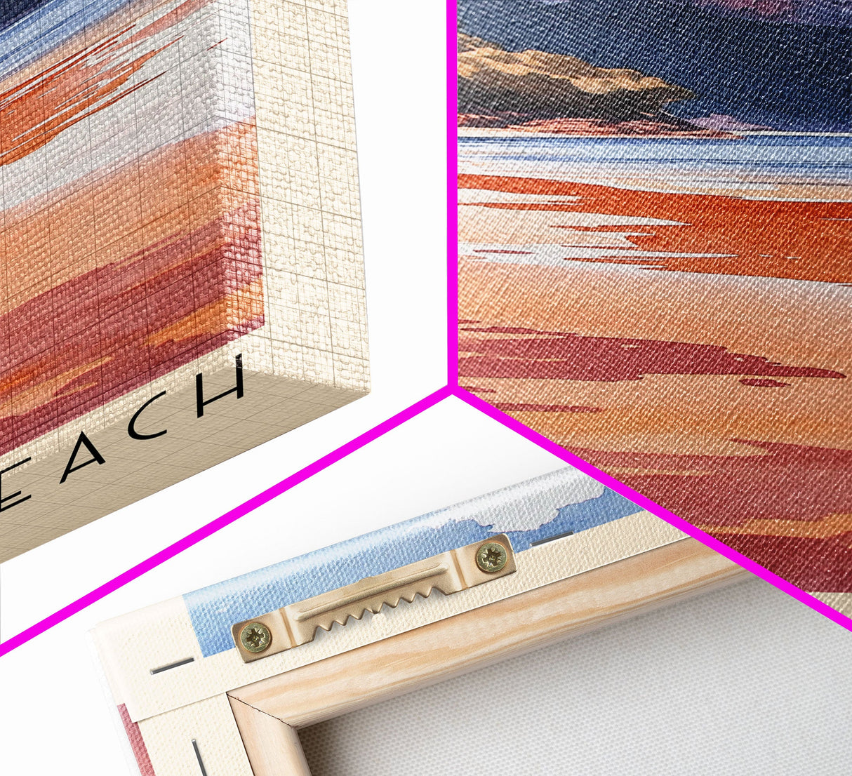 Squeaky Beach, Australia Watercolor Print, Vacation Gift, Australia Wall Art, Beach Painting, Beach Decor, Large Wall Art, Wood Frame Art
