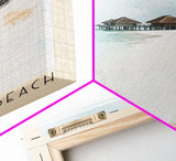 Sun Island Beach, Maldives Watercolor Print, Vacation Gift, Maldives Wall Art, Beach Painting, Beach Decor, Large Wall Art, Wood Frame Art