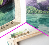 The Bacuit Archipelago, Philippines Watercolor Beach Print, Vacation Gift, Philippines Wall Art, Beach Painting, Beach Decor, Beach Painting