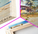 Vilanculos Beach, Mozambique Watercolor Print, Vacation Gift, Mozambique Wall Art, Beach Painting, Beach Decor, Large Wall Art, Wood Frame Art