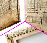 Phoenix Arizona Street Map, Framed Canvas Art, Arizona United States Road Map Wall Art, Office Wall Art, Wall Decor for Office