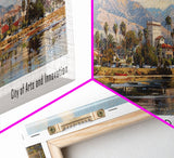 Riverside California Panoramic Print, Creative Framed Canvas Print, Travel Poster Art, Living Room Decor, Home Wall Art, Gift Idea