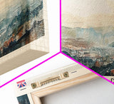 Bradford United Kingdom Travel Print Wall Art, Panoramic City Art, Travel Art, Wall Decor, Vacation Gift, Framed Canvas Print Or Metal Art