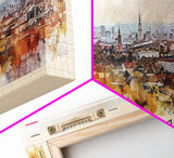 Bytom Poland Panoramic Travel Poster, Framed Canvas Print or Metal Wall Art, Travel Art, Home Decor, Panoramic Painting, Midcentury Art