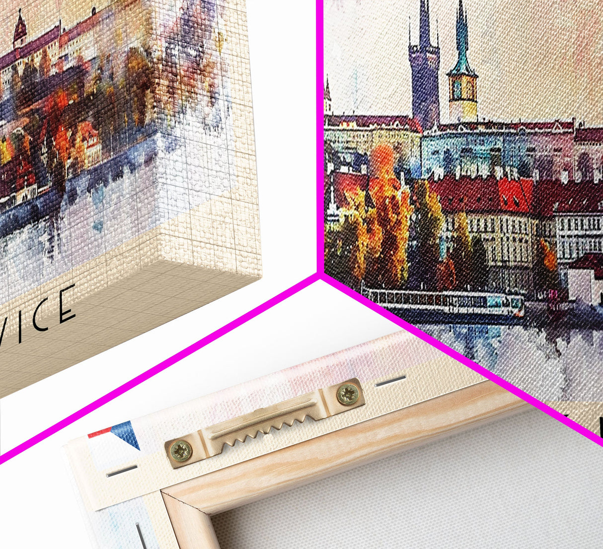 Ceske Budejovice Czech Republic Wall Art, Panoramic Travel Poster, Panoramic Framed Canvas Print, City Wall Art, Wall Hanging Home Decor, Travel Art