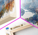 Chernihiv Ukraine Panoramic Travel Poster, Framed Canvas Print or Metal Wall Art, Travel Art, Home Decor, Panoramic Painting, Midcentury Art