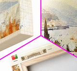 Funchal Portugal Travel Print Wall Art, Panoramic City Art, Travel Art, Wall Decor, Vacation Gift, Framed Canvas Print Or Metal Art