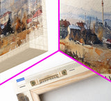 Grozny Russia Panoramic Travel Poster, Framed Canvas Print or Metal Wall Art, Travel Art, Home Decor, Panoramic Painting, Midcentury Art