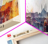 Kahramanmaras Turkey Panoramic Travel Poster, Framed Canvas Print or Metal Wall Art, Travel Art, Home Decor, Panoramic Painting, Midcentury Art