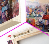 Kamianske Ukraine Wall Art, Panoramic Travel Poster, Panoramic Framed Canvas Print, City Wall Art, Wall Hanging Home Decor, Travel Art