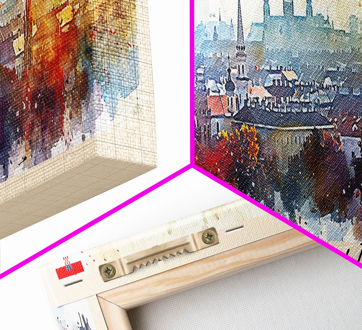 Kaposvar Hungary Travel Print Wall Art, Panoramic City Art, Travel Art, Wall Decor, Vacation Gift, Framed Canvas Print Or Metal Art