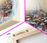 Kemerovo Russia Travel Print Wall Art, Panoramic City Art, Travel Art, Wall Decor, Vacation Gift, Framed Canvas Print Or Metal Art