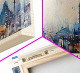 Konya Turkey Panoramic Travel Poster, Framed Canvas Print or Metal Wall Art, Travel Art, Home Decor, Panoramic Painting, Midcentury Art