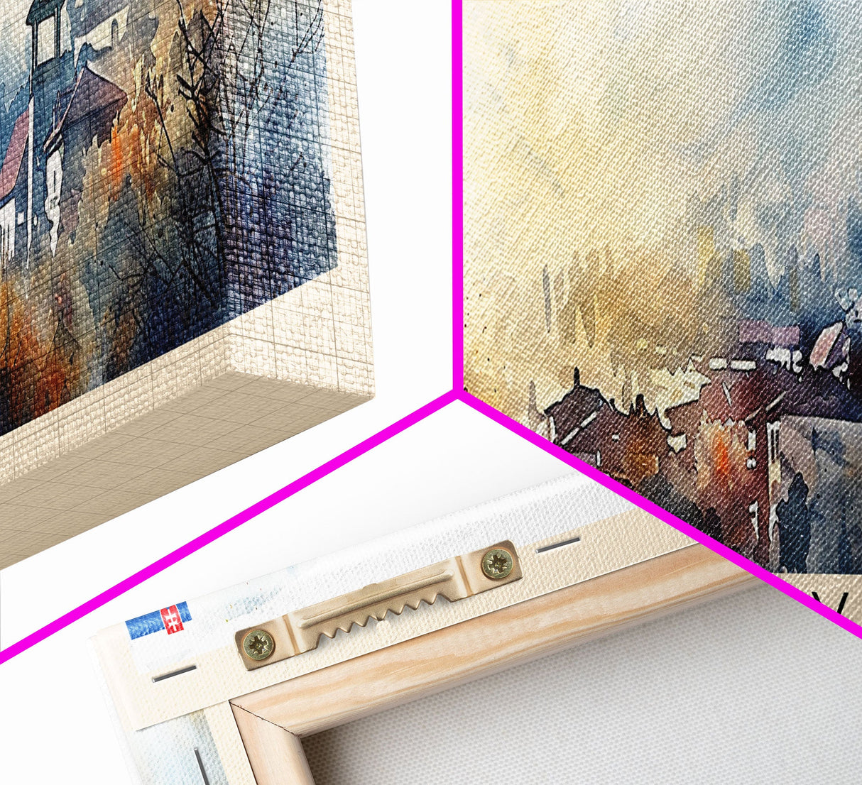 Kraljevo Serbia Panoramic Travel Poster, Framed Canvas Print or Metal Wall Art, Travel Art, Home Decor, Panoramic Painting, Midcentury Art