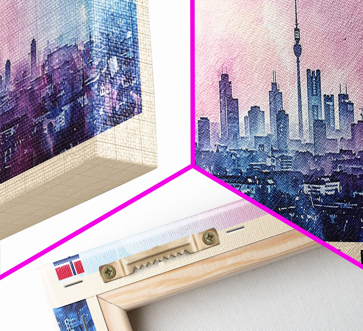 Krefeld Germany Panoramic Travel Poster, Framed Canvas Print or Metal Wall Art, Travel Art, Home Decor, Panoramic Painting, Midcentury Art