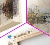 Kutaisi Georgia Panoramic Travel Poster, Framed Canvas Print or Metal Wall Art, Travel Art, Home Decor, Panoramic Painting, Midcentury Art