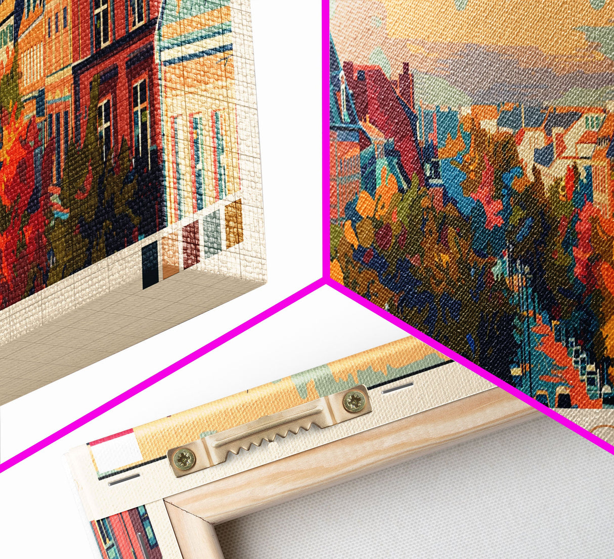 Bialystok Poland Panoramic Travel Poster, Framed Canvas Print or Metal Wall Art, Travel Art, Home Decor, Panoramic Painting, Midcentury Art