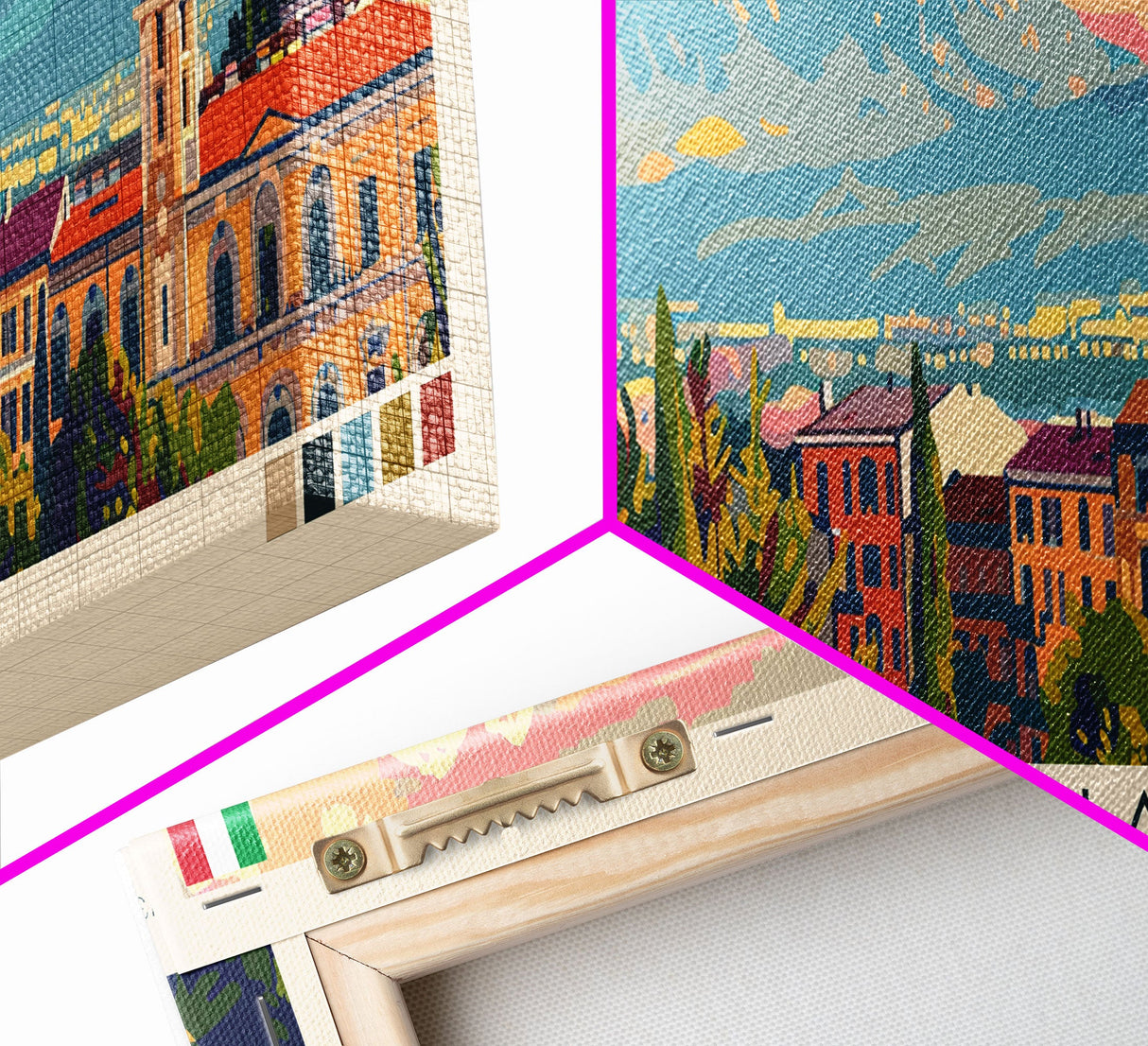 Brescia Italy Travel Print Wall Art, Panoramic City Art, Travel Art, Wall Decor, Vacation Gift, Framed Canvas Print Or Metal Art