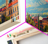 Brescia Italy Travel Print Wall Art, Panoramic City Art, Travel Art, Wall Decor, Vacation Gift, Framed Canvas Print Or Metal Art