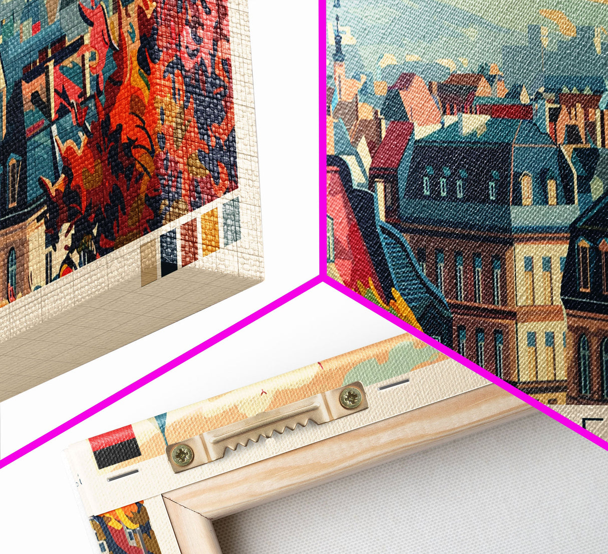 Hanover Germany Panoramic Travel Poster, Framed Canvas Print or Metal Wall Art, Travel Art, Home Decor, Panoramic Painting, Midcentury Art