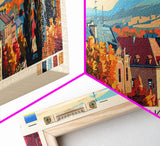 Horlivka Ukraine Wall Art, Panoramic Travel Poster, Panoramic Framed Canvas Print, City Wall Art, Wall Hanging Home Decor, Travel Art