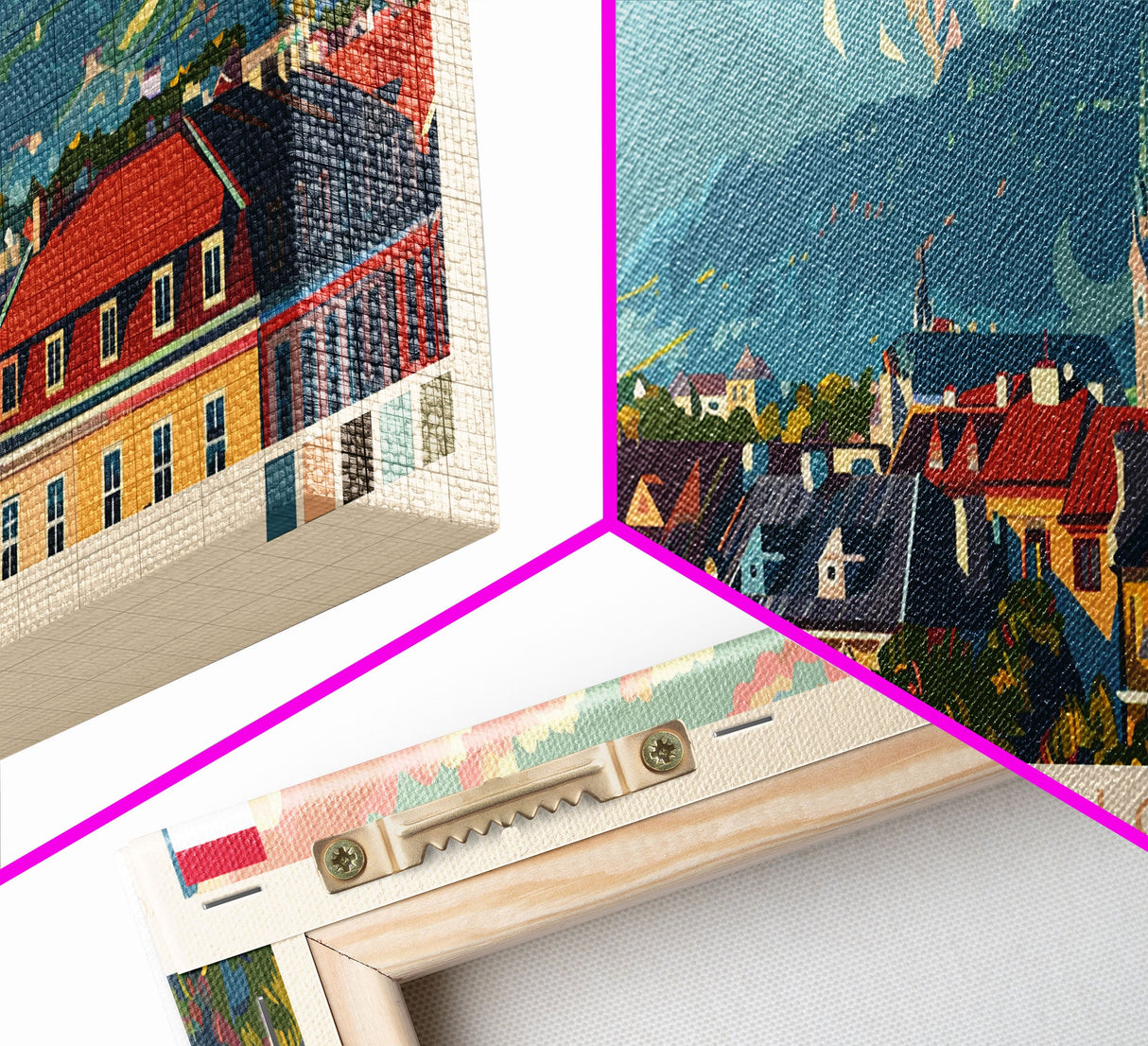 Innsbruck Austria Panoramic Travel Poster, Framed Canvas Print or Metal Wall Art, Travel Art, Home Decor, Panoramic Painting, Midcentury Art