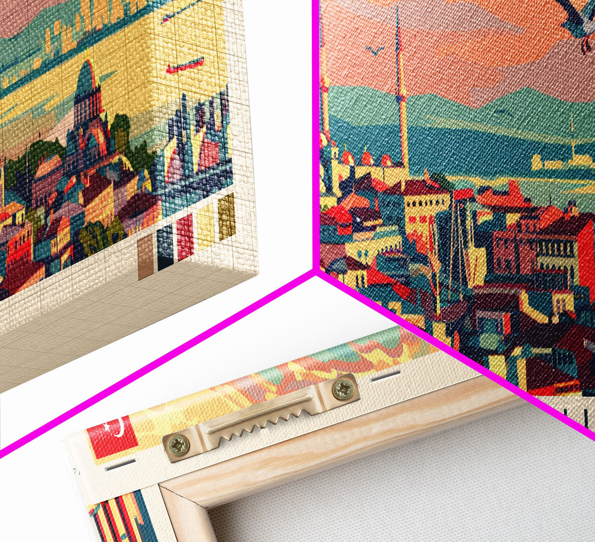 Istanbul Turkey Travel Print Wall Art, Panoramic City Art, Travel Art, Wall Decor, Vacation Gift, Framed Canvas Print Or Metal Art