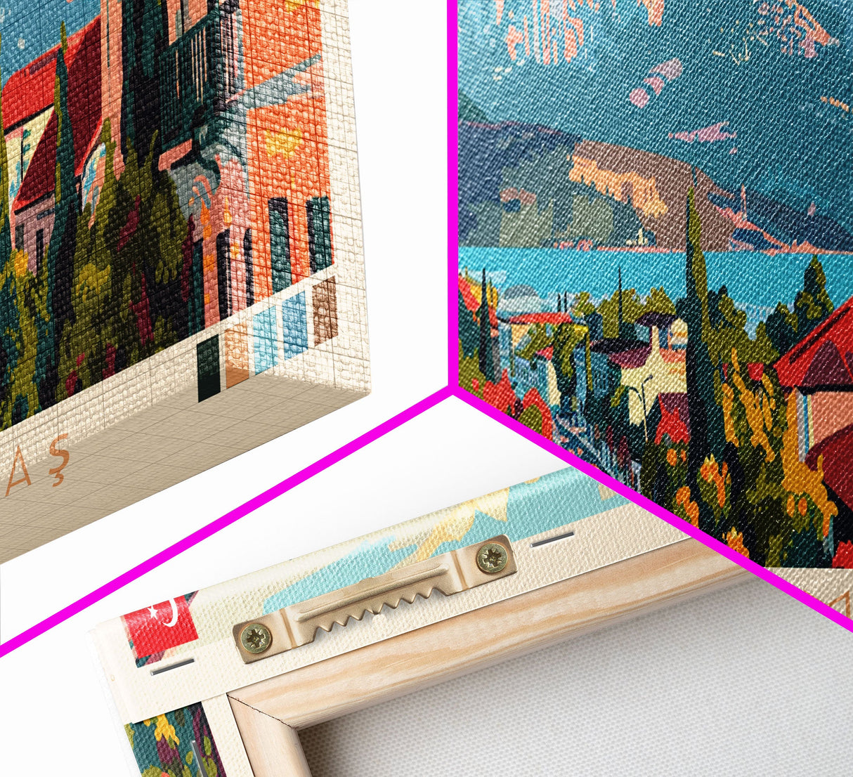 Kahramanmaras Turkey Panoramic Travel Poster, Framed Canvas Print or Metal Wall Art, Travel Art, Home Decor, Panoramic Painting, Midcentury Art