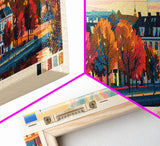 Kaluga Russia Panoramic Travel Poster, Framed Canvas Print or Metal Wall Art, Travel Art, Home Decor, Panoramic Painting, Midcentury Art