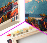 Kaposvar Hungary Travel Print Wall Art, Panoramic City Art, Travel Art, Wall Decor, Vacation Gift, Framed Canvas Print Or Metal Art