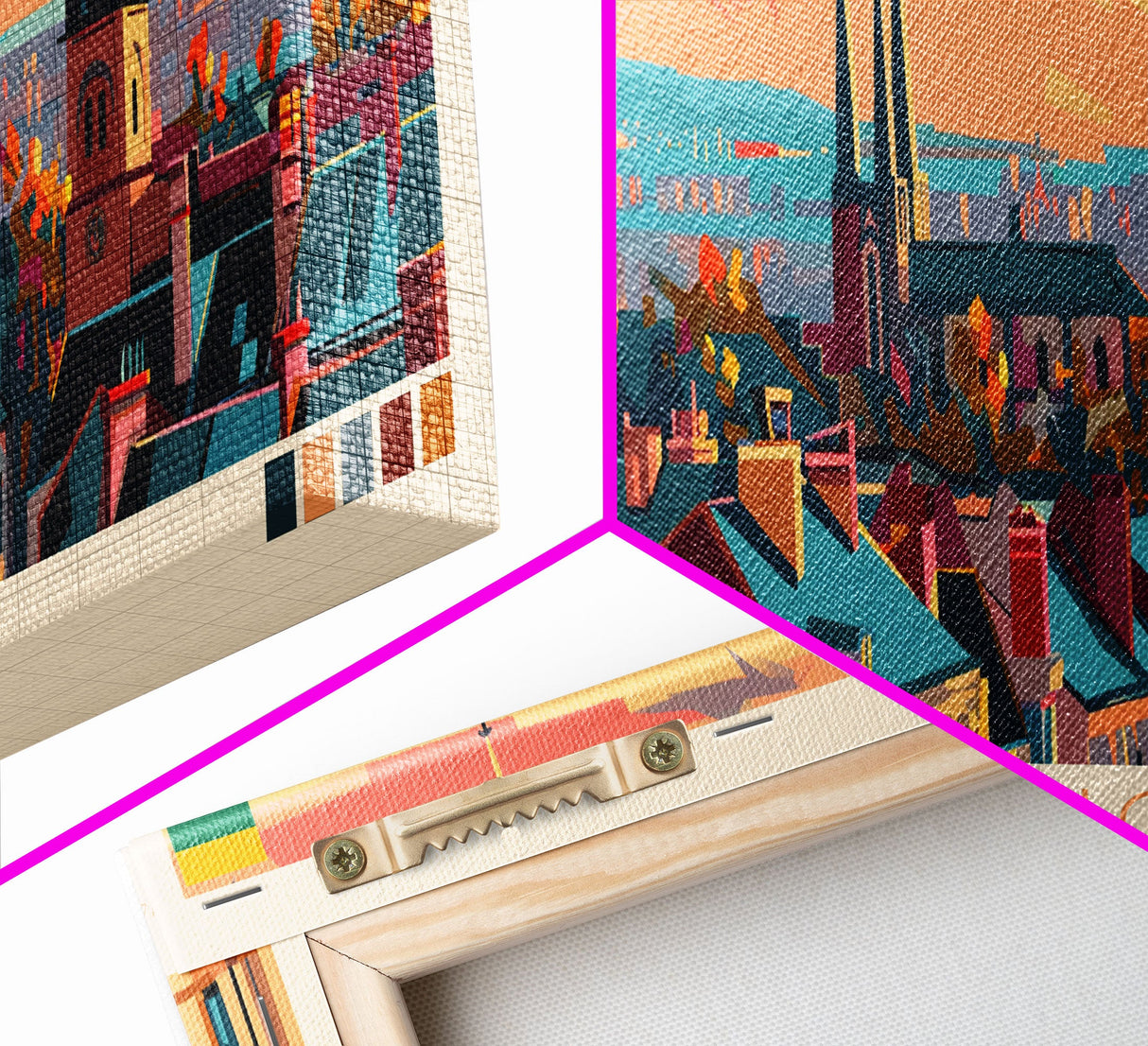 Katowice Poland Wall Art, Panoramic Travel Poster, Panoramic Framed Canvas Print, City Wall Art, Wall Hanging Home Decor, Travel Art