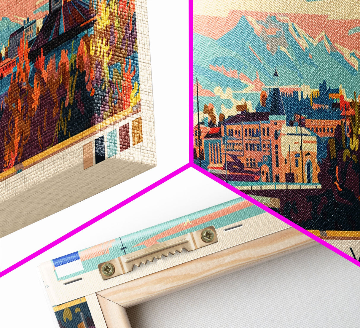 Kemerovo Russia Travel Print Wall Art, Panoramic City Art, Travel Art, Wall Decor, Vacation Gift, Framed Canvas Print Or Metal Art