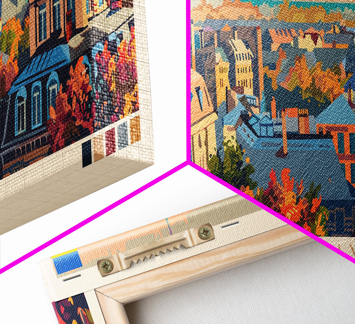 Kharkiv Ukraine Panoramic Travel Poster, Framed Canvas Print or Metal Wall Art, Travel Art, Home Decor, Panoramic Painting, Midcentury Art