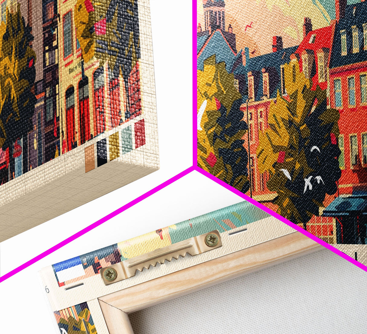 Kolding Denmark Travel Print Wall Art, Panoramic City Art, Travel Art, Wall Decor, Vacation Gift, Framed Canvas Print Or Metal Art