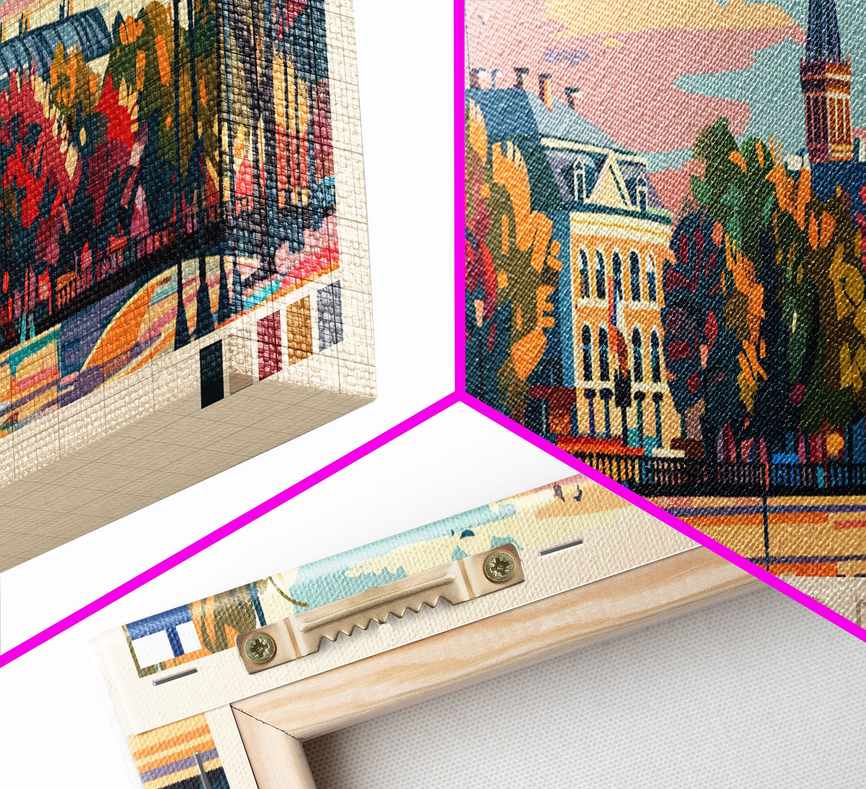 Kostroma Russia Panoramic Travel Poster, Framed Canvas Print or Metal Wall Art, Travel Art, Home Decor, Panoramic Painting, Midcentury Art