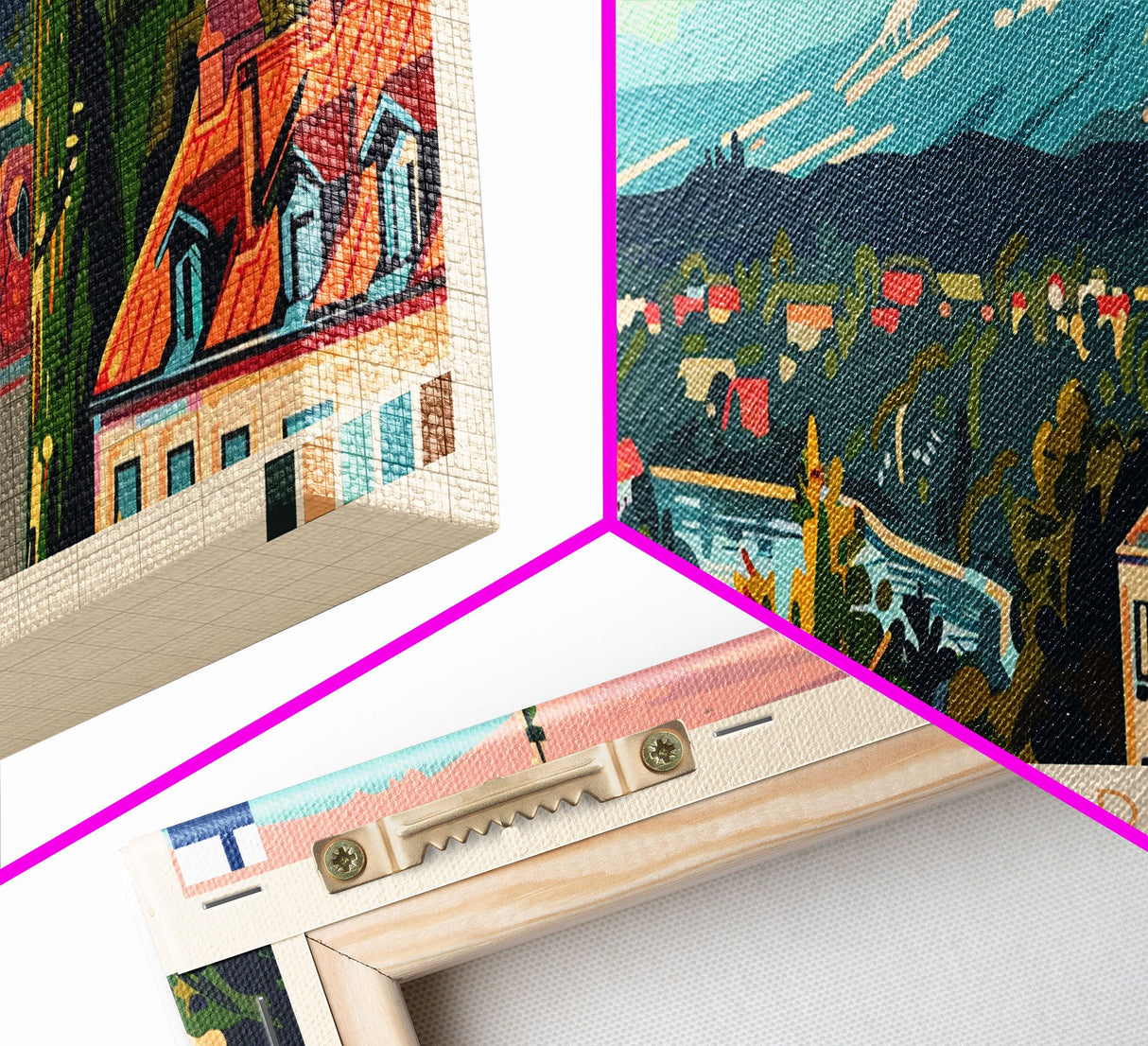 KryvyiRih Ukraine Panoramic Travel Poster, Framed Canvas Print or Metal Wall Art, Travel Art, Home Decor, Panoramic Painting, Midcentury Art