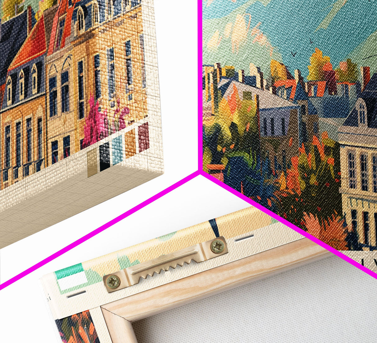 Plovdiv Bulgaria Travel Art, City Art, Framed Canvas Print or Metal Wall Art, Europe Travel Poster, Panoramic Wall Art, Extra Wide Wall Art