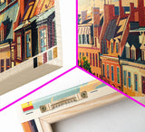 Ume Sweden Panoramic Travel Poster, Framed Canvas Print or Metal Wall Art, Travel Art, Home Decor, Panoramic Painting, Midcentury Art