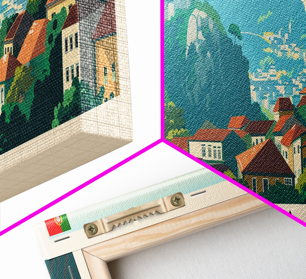 Braga Portugal Travel Art, City Art, Framed Canvas Print or Metal Wall Art, Europe Travel Poster, Panoramic Wall Art, Extra Wide Wall Art