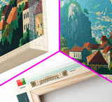 Braga Portugal Travel Art, City Art, Framed Canvas Print or Metal Wall Art, Europe Travel Poster, Panoramic Wall Art, Extra Wide Wall Art